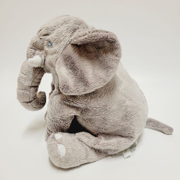 Ikea Leddjur Gray Elephant Plush Stuffed Toy 12 Inch Embroidered Realistic - Picture 7 of 12